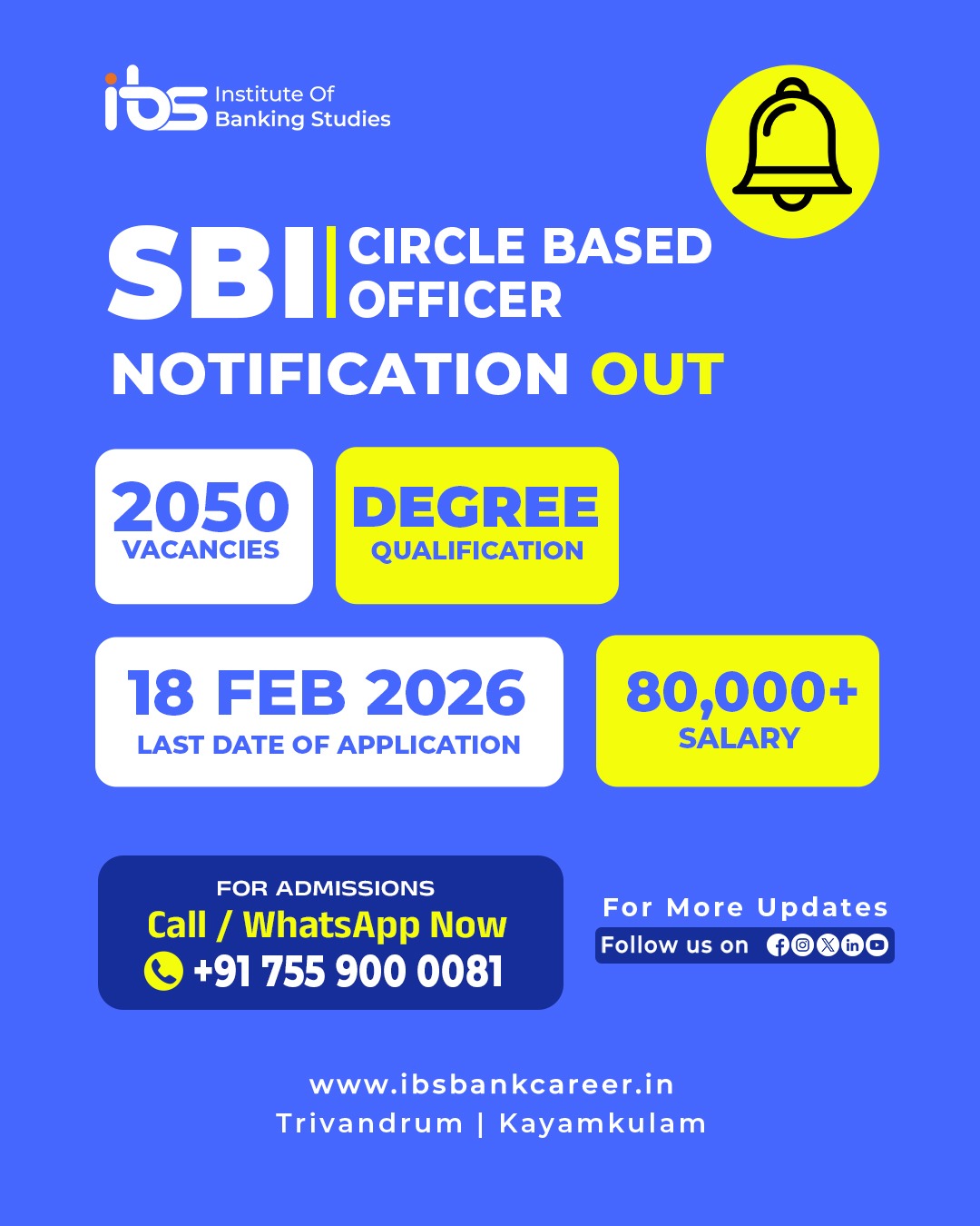sbi notification out