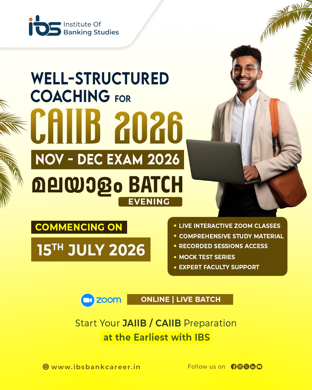 CAIIB 2026 NOV - DEC EXAM 2026 MALAYALAM