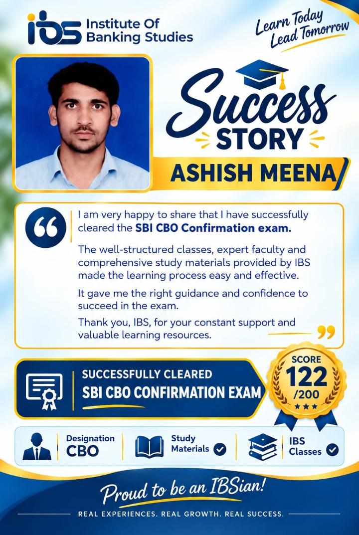 SBI CBO Confirmation exam.