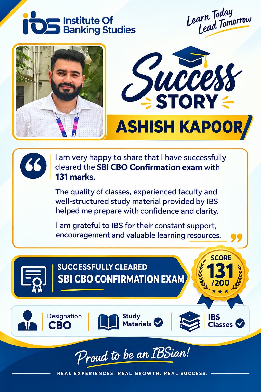 SBI CBO Confirmation exam.
