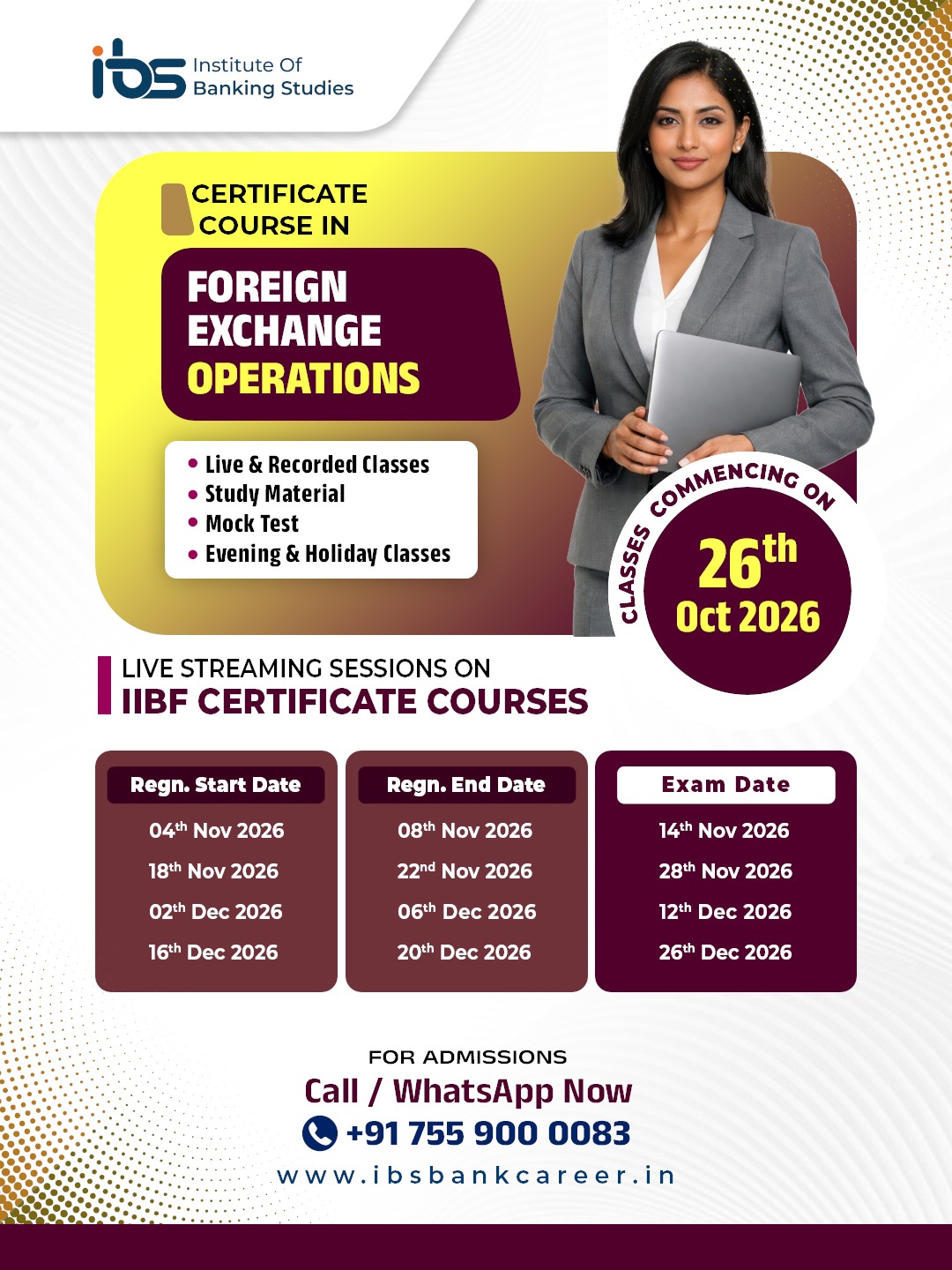CERTIFICATE COURSE IN FOREIGN EXCHANGE OPERATIONS
