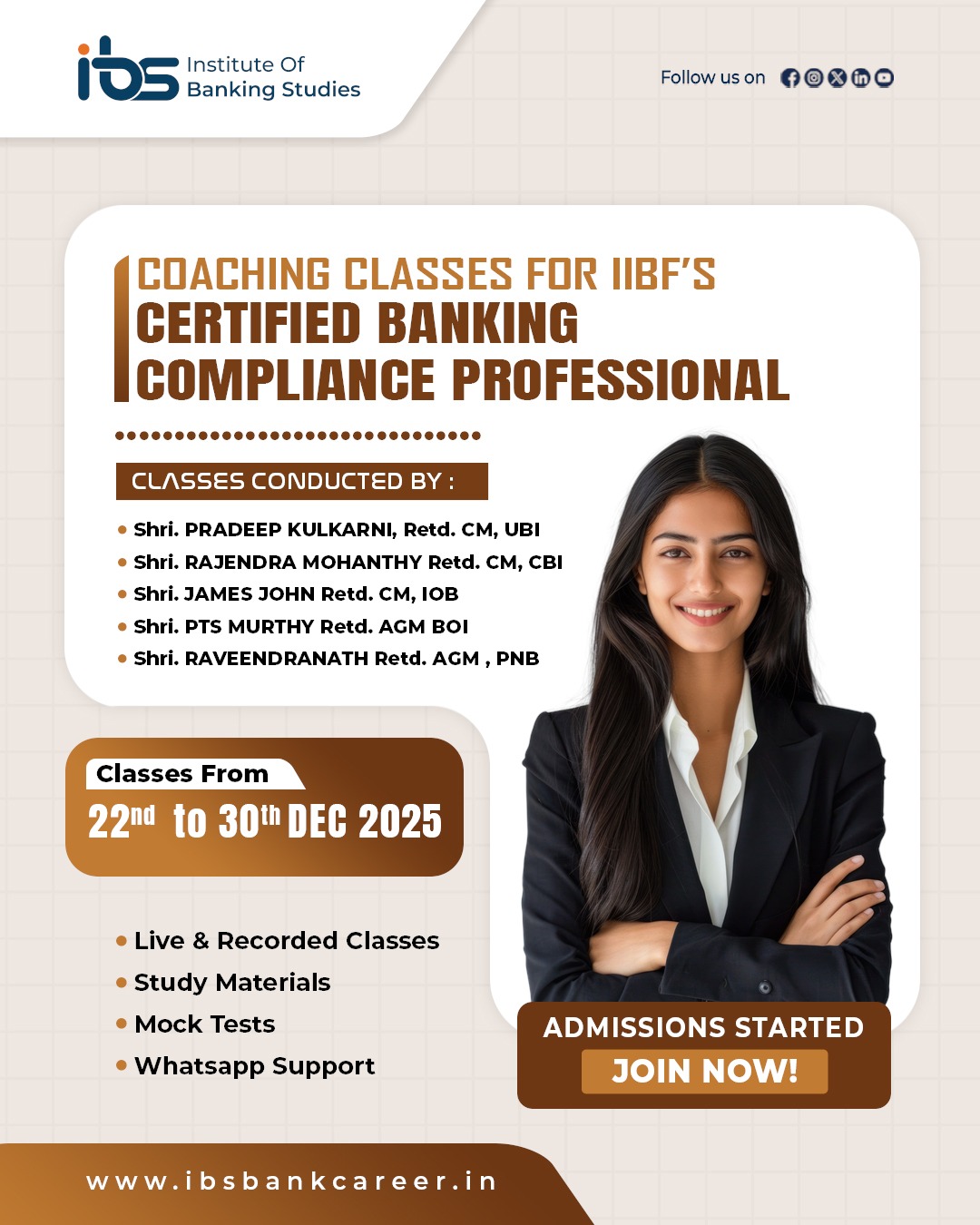 COACHING CLASSES FOR IIBF'S