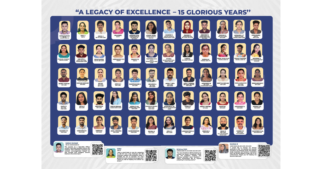 A LEGACY OF EXCELLENCE 15 GLORIOUS YEARS
