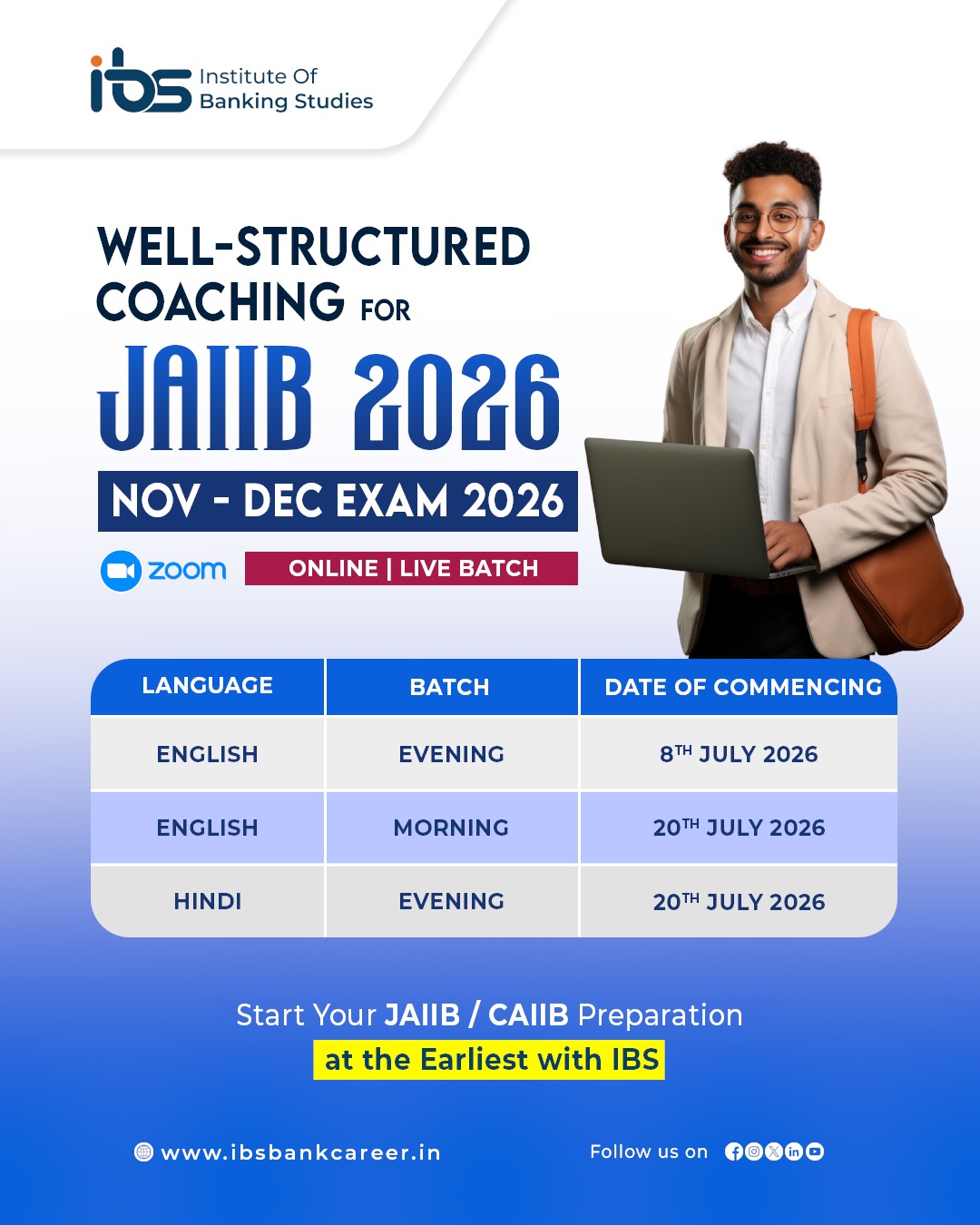 JAIIB 2026 NOV - DEC EXAM 2026