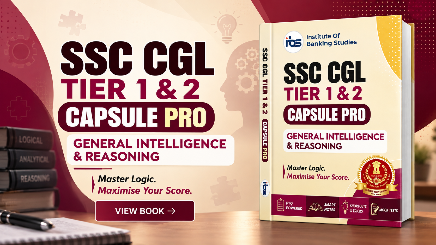 SSC CGL Tier 1 & 2 Capsule Pro – General Intelligence & Reasoning(BOOK)